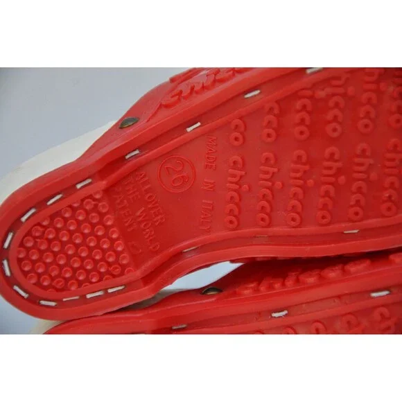 Girls CHICCO Red Clogs Italian Sandals - DEADSTOCK Chicco 70s 80sEu 26